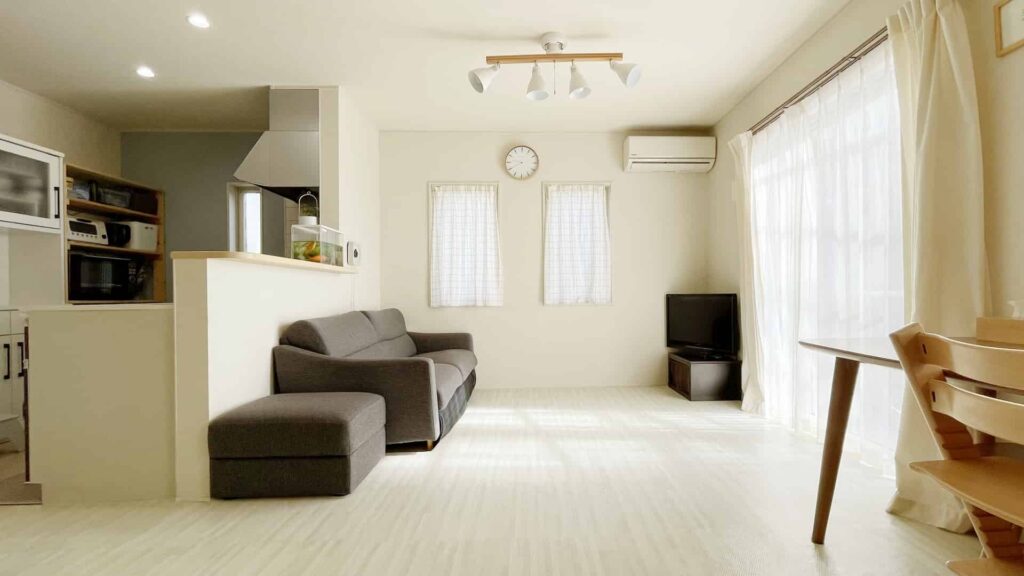 明るいリビング