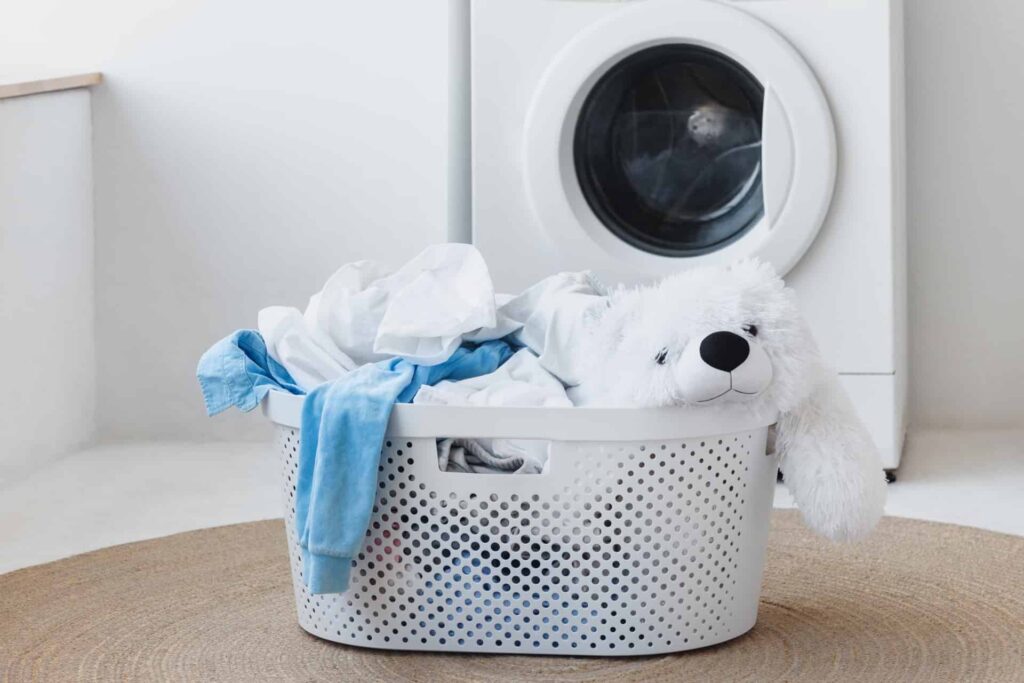 洗濯機と洗濯物