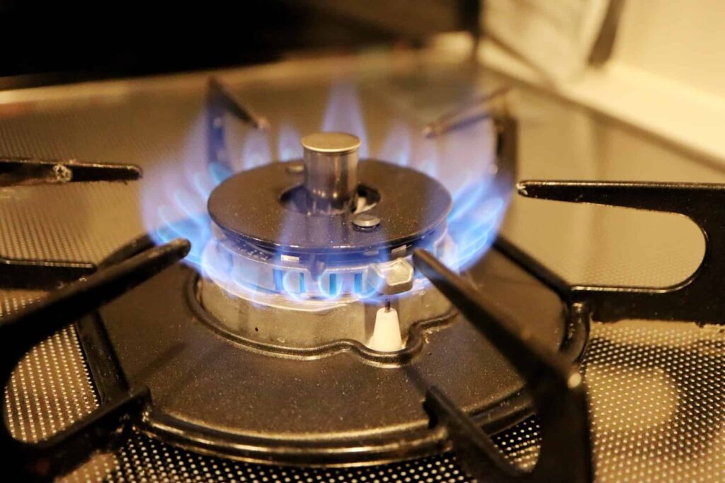 ガスコンロの火