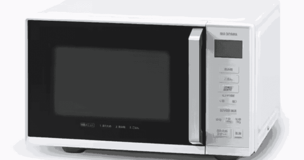 アイリスオーヤマの白い単機能レンジ