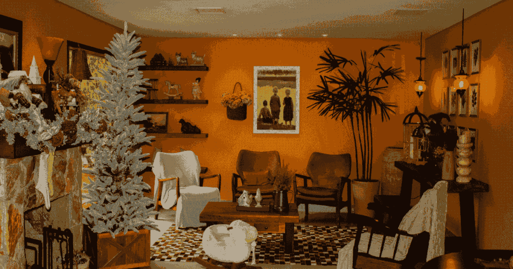 暖色系インテリアで暖かく過ごす冬のリビング