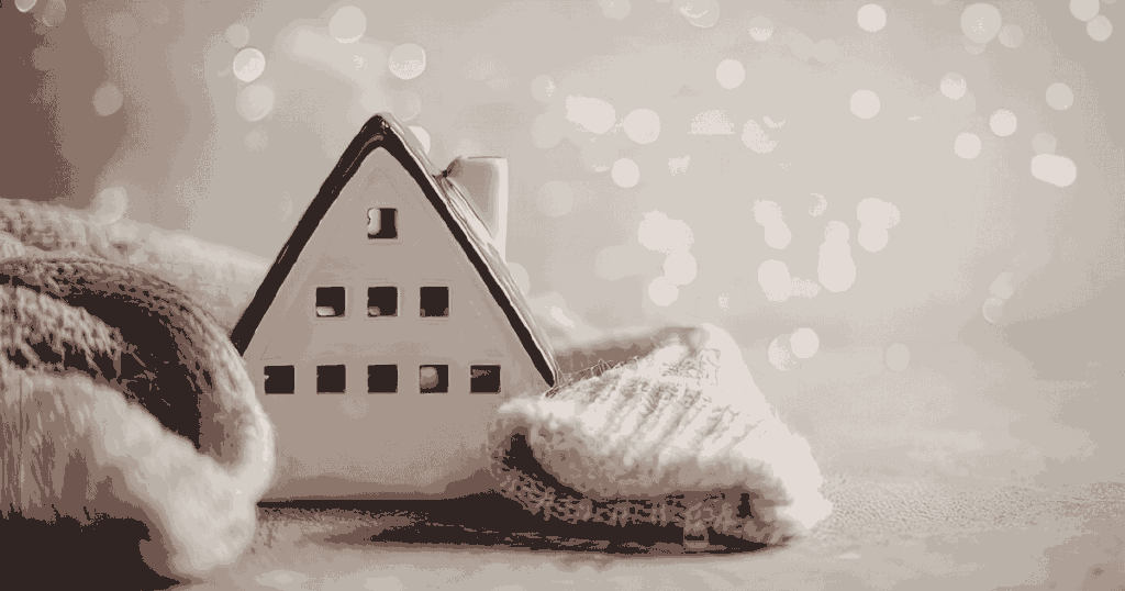 家のオブジェとニットで暖かい室内環境