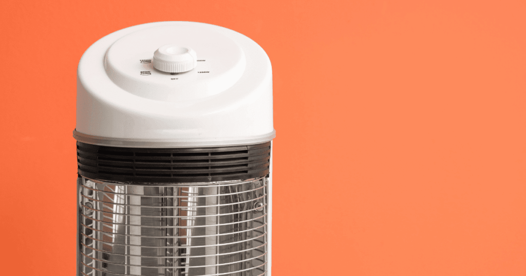 電気ヒーター上部の出力切替ダイヤル